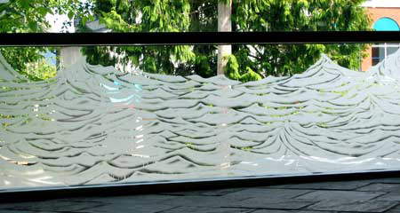 Surface etched commercial window