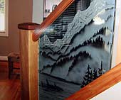 Carved stair panel